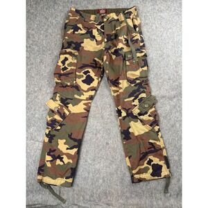 Match Cargo Pants Mens XL 34 Camo Cotton Tactical Multi Pocket Workwear Outdoor